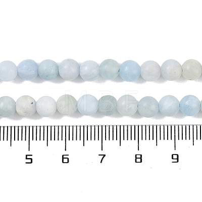 Natural Aquamarine Beads Strands G-E365-05A-6mm-1