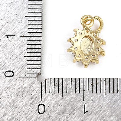Brass Micro Pave Cubic Zirconia Pendants KK-Z123-24G-05-1