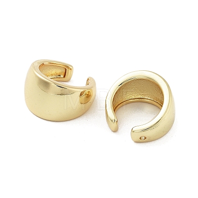 Rack Plating Brass Cuff Ring Finding EJEW-C081-19G-1