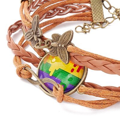 Rainbow Pride Bracelet BJEW-F426-01H-1