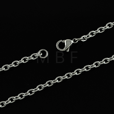 304 Stainless Steel Cable Chains Necklaces STAS-S029-03-1
