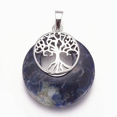 Natural Sodalite Pendants G-F573-C14-1