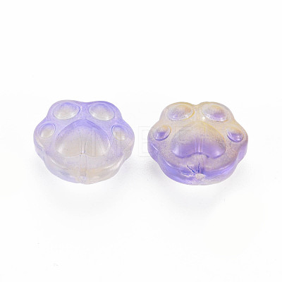 Two Tone Transparent Baking Painted Glass Beads GLAA-S190-021-B05-1