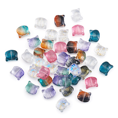 50Pcs 10 Colors Glass Beads GLAA-FS0001-26-1