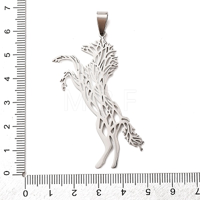 201 Stainless Steel Big Pendants STAS-F368-01P-1