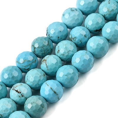 Natural Magnesite Beads Strands G-P598-E-8mm-05-1