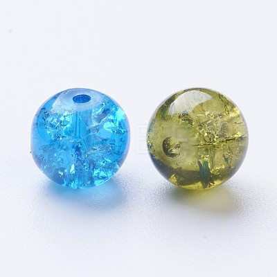 Baking Painted Crackle Glass Beads DGLA-X0006-8mm-01-1