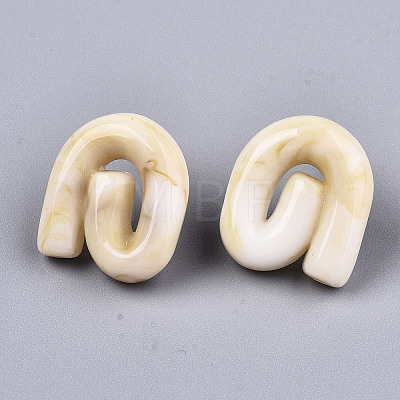 Opaque Resin Stud Earrings EJEW-T012-01-A04-1