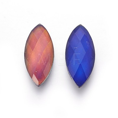 Faceted Glass Cabochons GLAA-F091-04-1