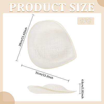 Linen Mini Hat Fascinator Base AJEW-WH0561-32C-1