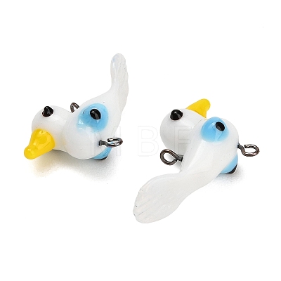 Handmade Lampwork Connector Charms LA-CBA1426-03B-01-1