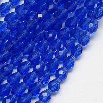 Glass Beads Strands EGLA-E010-8x12mm-13-1