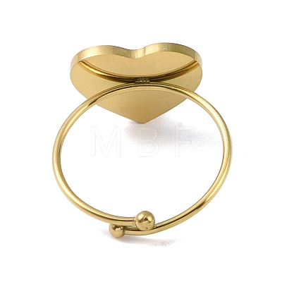 Heart 304 Stainless Steel Enamel Ring RJEW-A038-19G-01-1