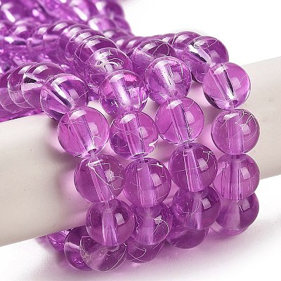 Drawbench Transparent Glass Beads Strands GLAD-Q012-8mm-18-1