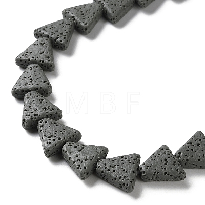 Triangle Dyed Natural Lava Rock Beads Strands G-O126-04A-04-1