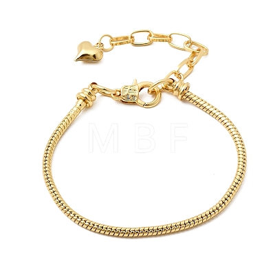 3MM European Brass Chain Bracelet Making BJEW-A164-04G-1