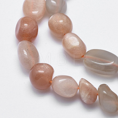 Natural Multi-Moonstone Beads Strands G-F547-06-B-1