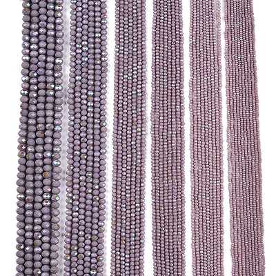 Electroplate Opaque Solid Color Glass Beads Strands LS-EGLA-A044-P4mm-L13-1