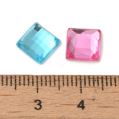 Imitation Taiwan Acrylic Rhinestone Cabochons GACR-A023-8x8mm-M-1