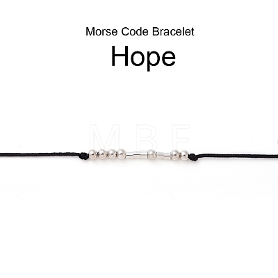 Unisex Adjustable Morse Code Bracelets BJEW-JB05011-05-1
