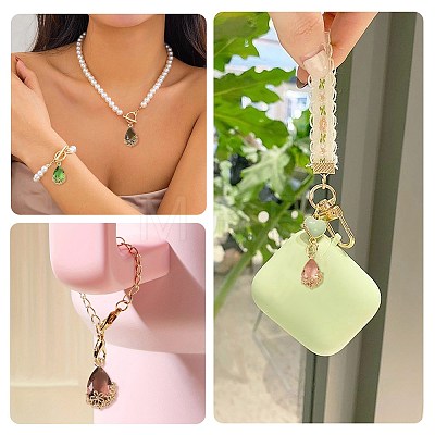 Transparent Glass Pendants GLAA-FZ0001-02C-1