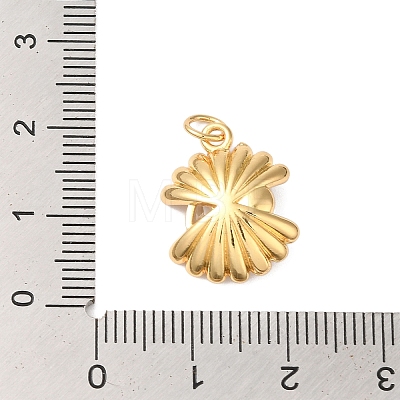 Rack Plating Brass Glass Imitation Pearl Pendants KK-B092-01G-1