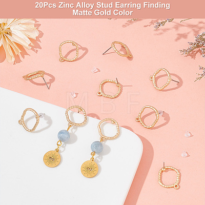   20Pcs Zinc Alloy Stud Earring Finding FIND-PH0007-98-1