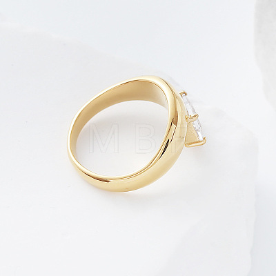 304 Stainless Steel Glass Finger Rings MD8256-3-1