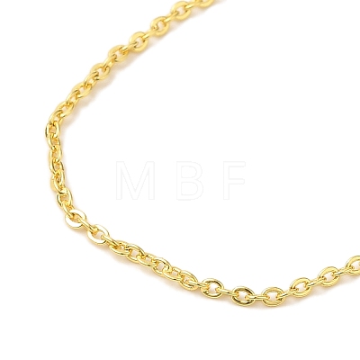 Brass Cable Chain Adjustable Slider Necklaces LS-NJEW-B119-09G-1