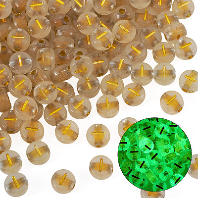 50G Luminous Transparent Acrylic Beads OACR-TAD0001-01I-1