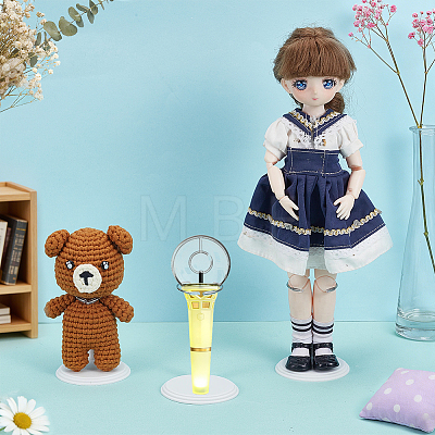 Mini Plastic & Metal Doll Display Stand AJEW-WH0696-631B-1