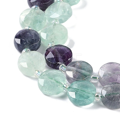 Natural Fluorite Beads Strands G-N342-04-1