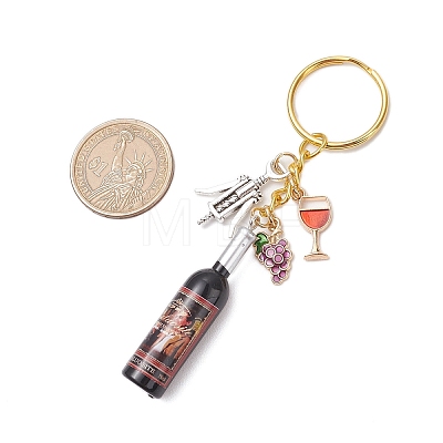 Resin & Glass & Alloy Keychain KEYC-JKC01158-02-1