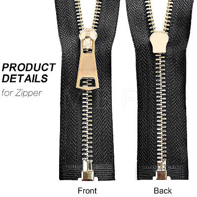 BENECREAT Zinc Alloy Replacement Zipper Sliders FIND-BC0001-55-1