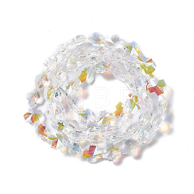 Faceted Glass Beads Strands EGLA-E030-01B-1