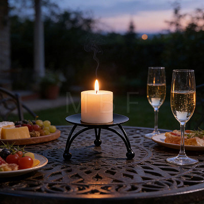 Iron Candle Holder AJEW-WH0077-166-1
