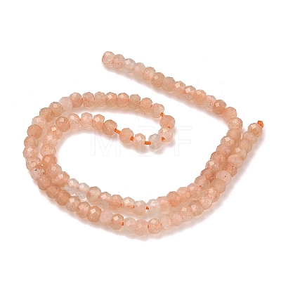 Natural Peach Moonstone Beads Strands G-B168-C10-01-1