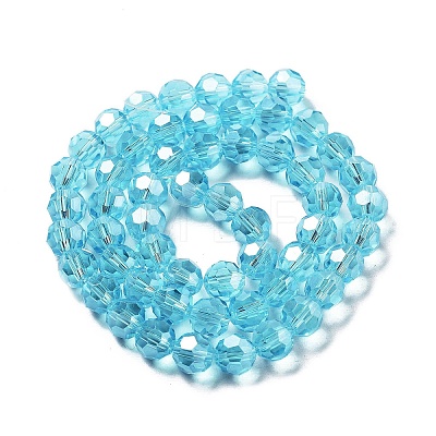 Electroplate Transparent Glass Beads Strands LS-EGLA-A035-T8mm-A08-1