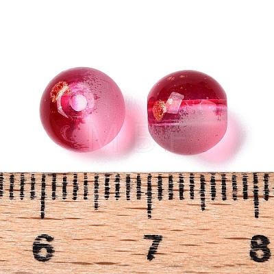 Frosted Baking Painted Glass Beads DGLA-N005-8mm-05-1