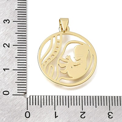 Brass Pendants KK-CBAF3A5-06G-1