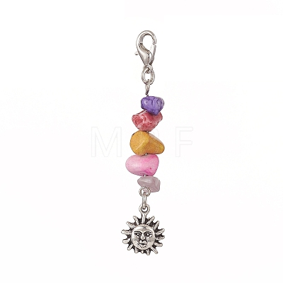 Tibetan Style Alloy Pendant Decorations HJEW-JM00930-02-1