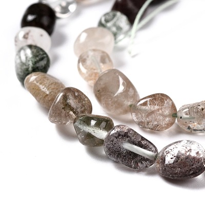 Natural Lodolite Quartz Beads Strands G-G018-66-1