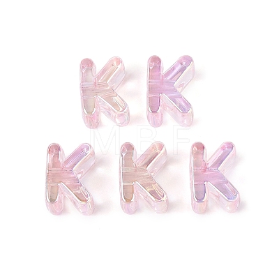 UV Plating Transparent Acrylic European Beads OACR-M027-02K-01-1