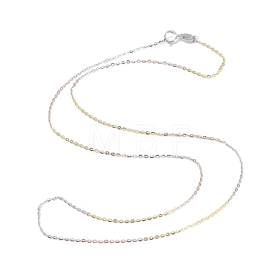 925 Sterling Silver Cable Chain Necklaces for Women NJEW-A014-06-1