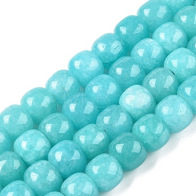 Dyed Natural White Jade Beads Strands G-T138-S10-1