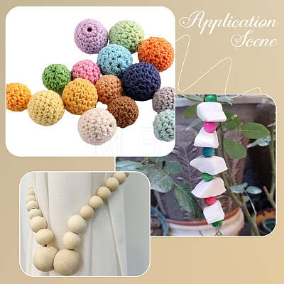 150Pcs Unfinished Wood Beads WOOD-PA0001-83B-1