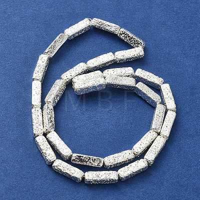 Electroplated Natural Lava Rock Beads Strands G-I360-K03-04-1