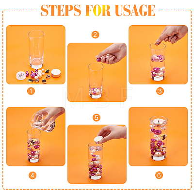 DIY Halloween Theme Vase Fillers for Centerpiece Floating Pearls Candles DIY-BC0009-62-1