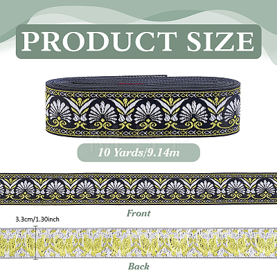 Ethnic Style Polyester Ribbons OCOR-WH0082-544A-1