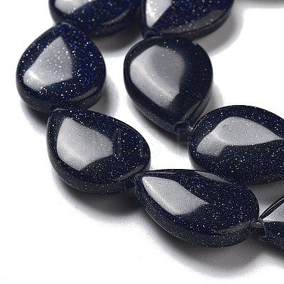 Synthetic Blue Goldstone Beads Strands G-P528-L06-01-1